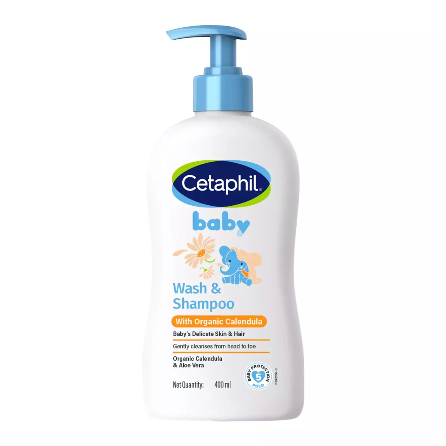 Cetaphil Baby Wash & Shampoo with Organic Calendula, 400ml