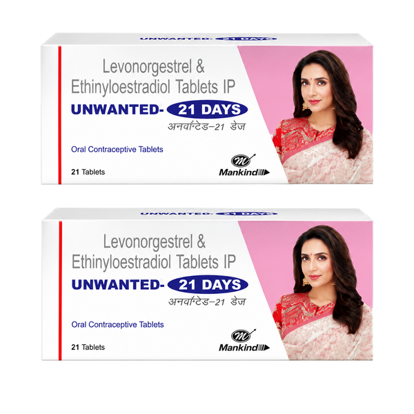 Unwanted 21 day Tablet 21 Caps Pack of 2